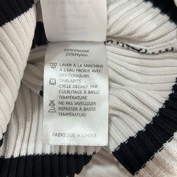 Slate and Willow striped Henley sweater dress white and black size XS - Picture 10 of 10